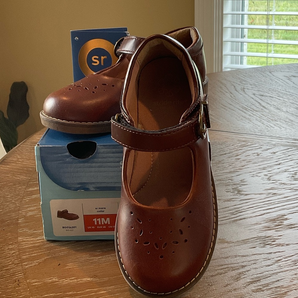 Stride Rite Mara Toddler Girl Size 11M Brown Dress Shoes